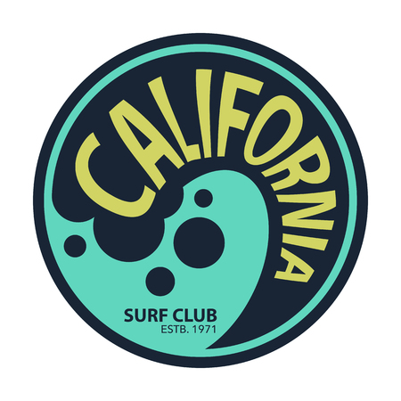 California surfer tee graphic. Element for your design.Vector illustrationの写真素材