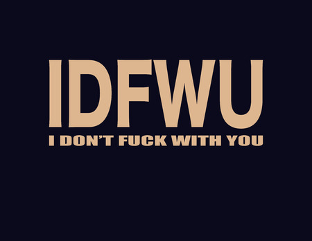 Vector illustration with IDFWU inscription. Element for your design.の写真素材