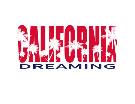 California surfer tee graphic. Element for your design.Vector illustrationの写真素材