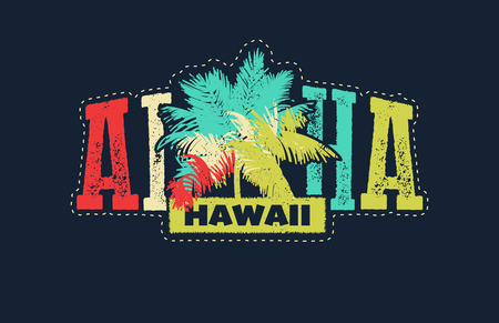Aloha vector illustration for t-shirt and other usesのイラスト素材