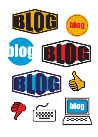 Graphic set for blogs. Elements for your design. Vector illustrationのイラスト素材