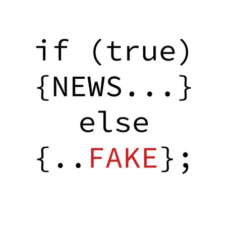 Fake news concept design. Element for your design. Vector illustration.のイラスト素材