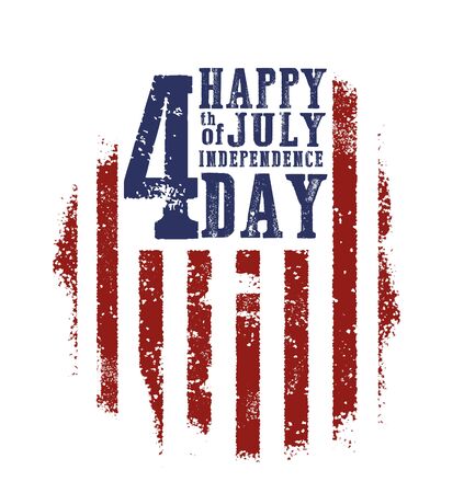 Fourth of July Independence Day. Happy Independence Day. Vector illustrationのイラスト素材