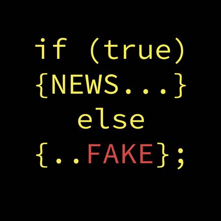 Fake news concept design. Element for your design. Vector illustration.のイラスト素材