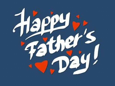Happy Father s Day Calligraphy greeting card. Vector illustration.のイラスト素材