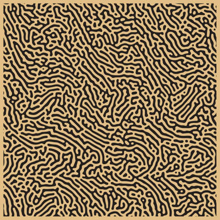 Diffusion seamless pattern. Organic line art endless wallpaper.Turing generative design. Element for your design. Vector illustrationのイラスト素材
