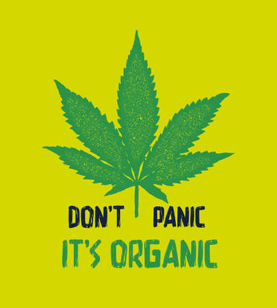 Print with marijuana for a t shirt. Vector illustrationのイラスト素材