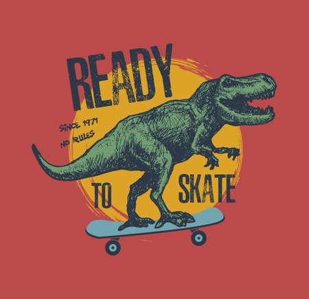 Vintage typography t-shirt graphics with trex, vector illustration.のイラスト素材