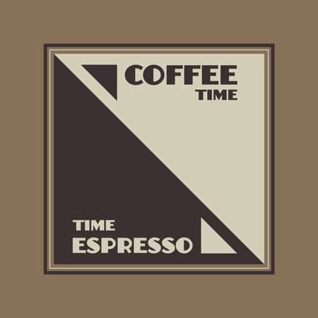 Coffee break hipster stylized poster. Vector illustration.のイラスト素材