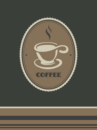 Coffee break hipster stylized poster. Vector illustration.のイラスト素材