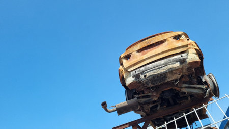 background with a car after a trafficの写真素材