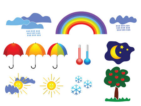 Weather iconsのイラスト素材