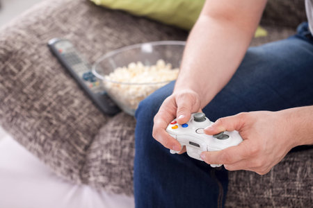 Man enjoy and playing a game