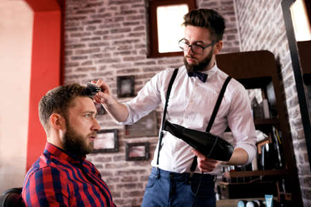 Time for new haircut, must be perfect and attractive.の写真素材
