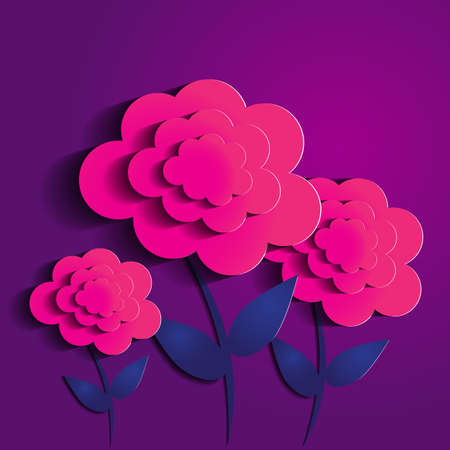 pink flowersのイラスト素材