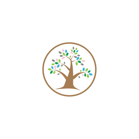 Life Tree Logo Design Templateのイラスト素材