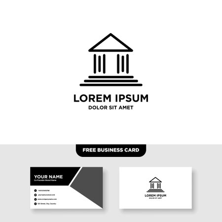 Law Firm and Attorney Logo and Business Card Templateのイラスト素材