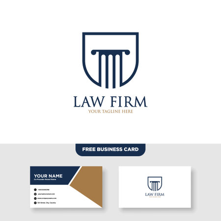 Law Firm and Attorney Logo and Business Card Templateのイラスト素材