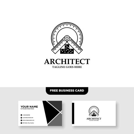 Building Architecture and Real Estate Logo Designのイラスト素材
