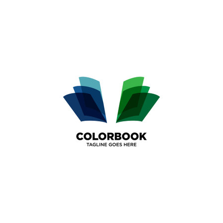 Color Book logo template, vector illustration - Vectorのイラスト素材