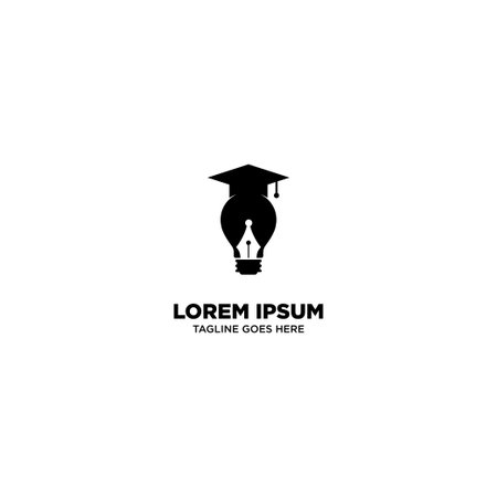 Education logo template, vector illustration - Vectorのイラスト素材