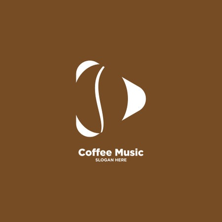 Coffee and Music Logo Design Templateのイラスト素材