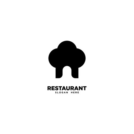 Restaurant logo template, vector illustration - Vectorのイラスト素材