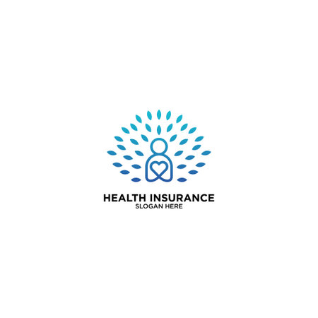Healthcare Insurance Logo Design Templateのイラスト素材