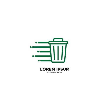 recycle trash simple line logo template vector illustration icon element isolated - Vectorのイラスト素材