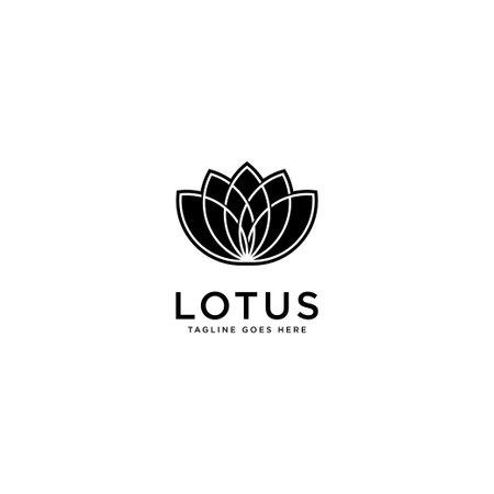 Lotus logo template, vector illustration - Vectorのイラスト素材