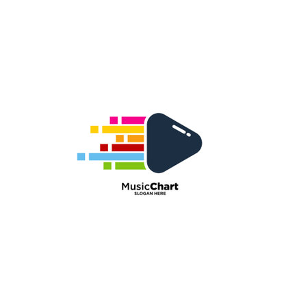 Play and Chart Logo Design Templateのイラスト素材