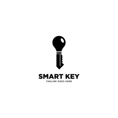 safety key smart logo template vector illustration - Vectorのイラスト素材