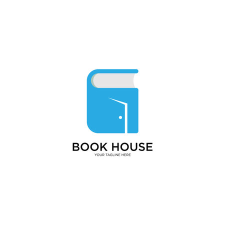 Book House Logo Design Vectorのイラスト素材