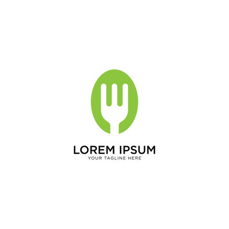 Restaurant logo template, vector illustration - Vectorのイラスト素材