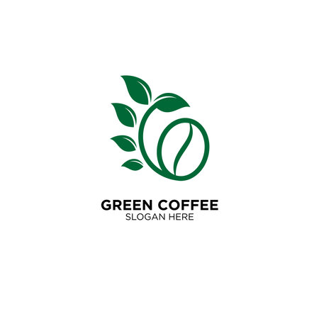 Green Coffee Logo Design Vectorのイラスト素材
