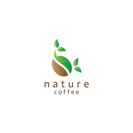 Nature Coffee Logo Design Vectorのイラスト素材