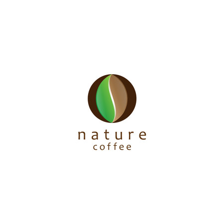 Nature Coffee Logo Design Vectorのイラスト素材