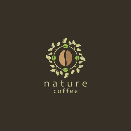 Nature Coffee Logo Design Vectorのイラスト素材