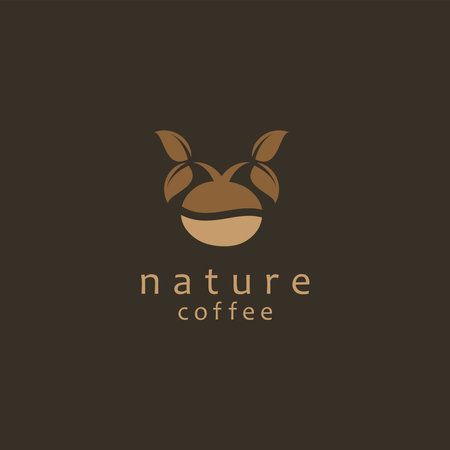 Nature Coffee Logo Design Vectorのイラスト素材