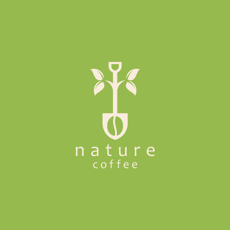 Nature Coffee Logo Design Vectorのイラスト素材