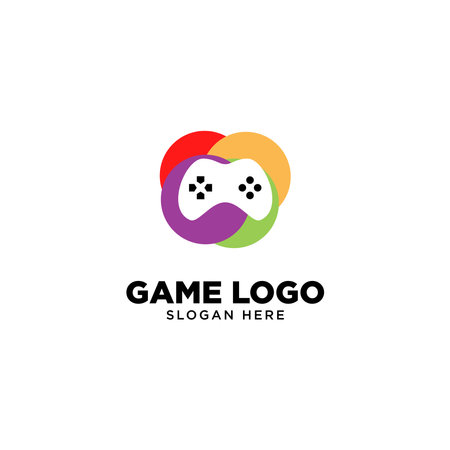 Creative Game Logo Design Template, Vectorのイラスト素材