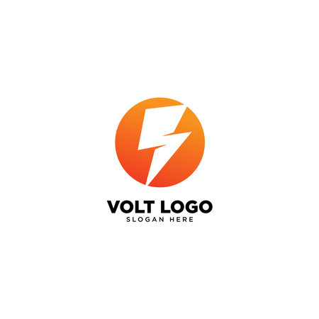 Creative Volt Logo Design Vectorのイラスト素材