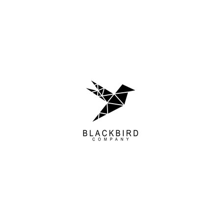 Bird logo geometric line outline monoline illustration - Vectorのイラスト素材