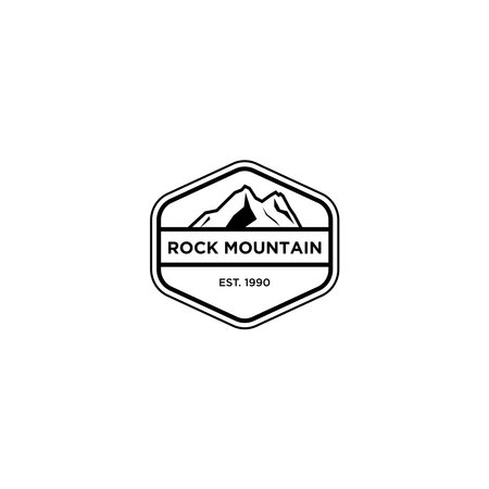 mountain and outdoor adventures logo  mountain labels and design elementsのイラスト素材