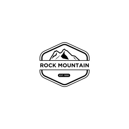 mountain and outdoor adventures logo  mountain labels and design elementsのイラスト素材