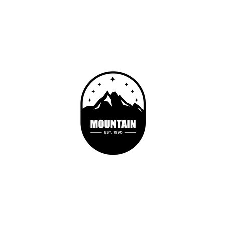 mountain and outdoor adventures logo  mountain labels and design elementsのイラスト素材