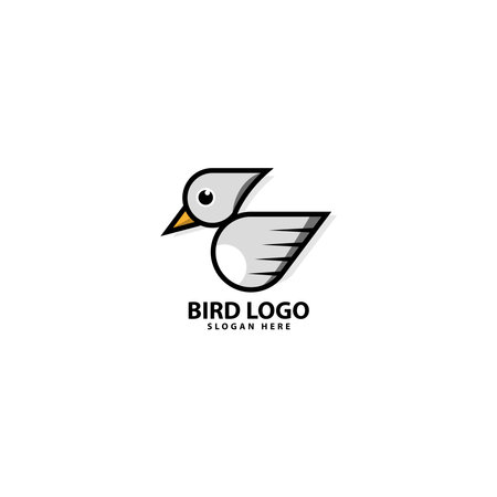 Bird Flying Logo Design Iconのイラスト素材