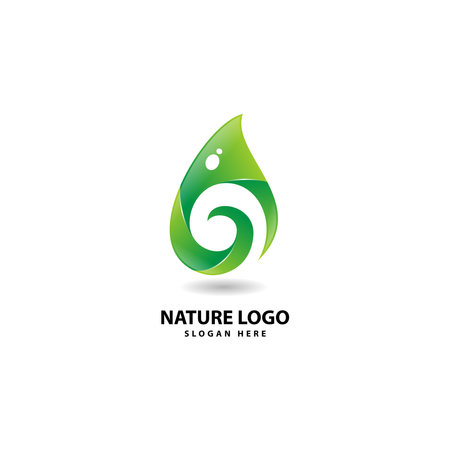 Leaf and nature Icon Logo design inspirationのイラスト素材