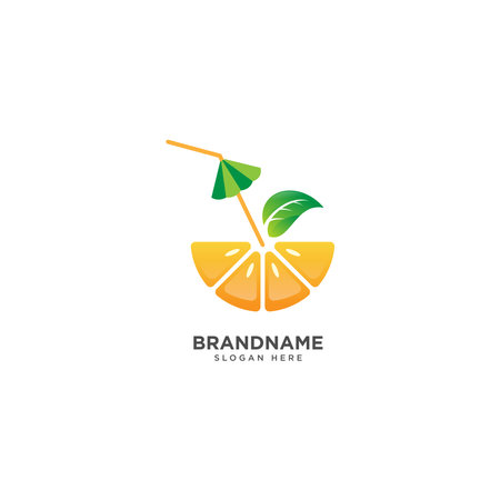 Fresh Juice Logo Design Vector, Fruit symbol Iconのイラスト素材