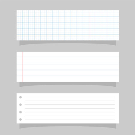 Set of realistic paper template vector illustrationのイラスト素材